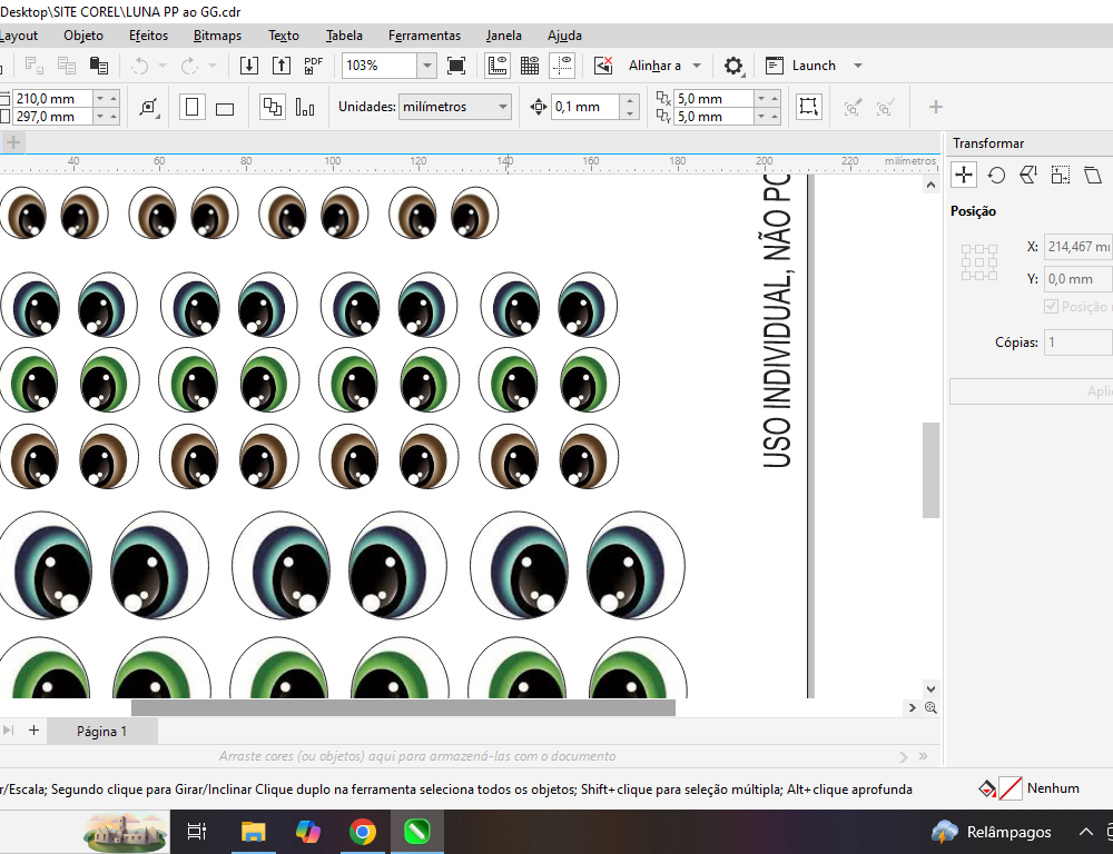 PDF DIGITAL- OLHINHO LUNA PP ao GG -60 PARES