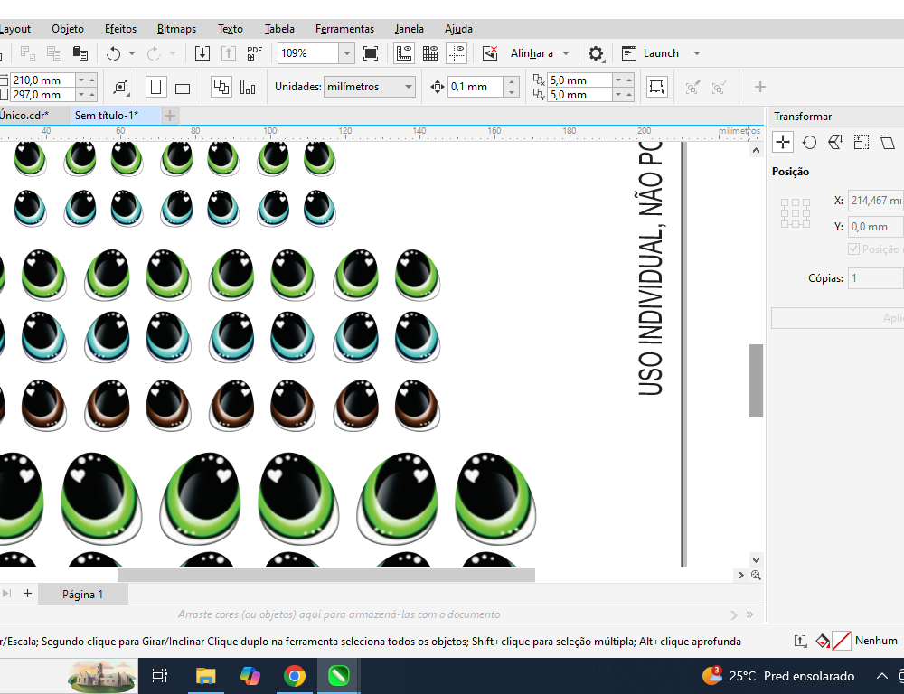 PDF DIGITAL- OLHINHO GOTA PP ao GG -60 PARES