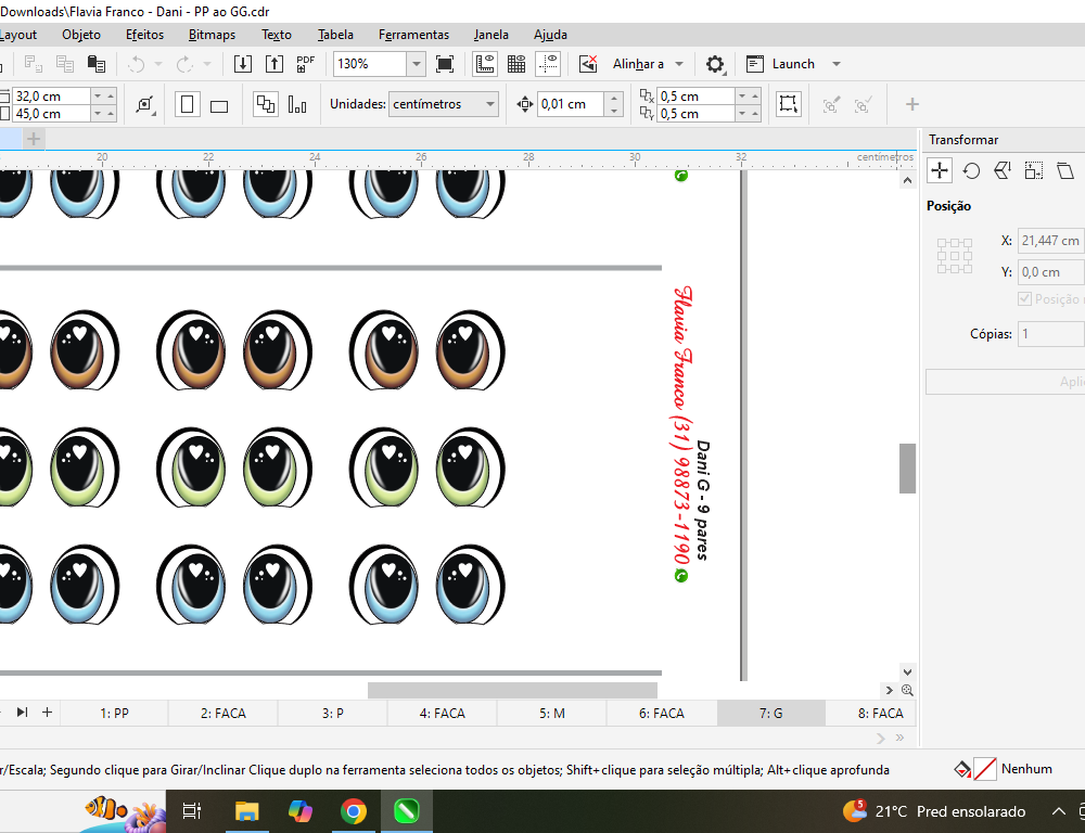 PDF DIGITAL- OLHINHO DANI  PP ao GG -60 PARES